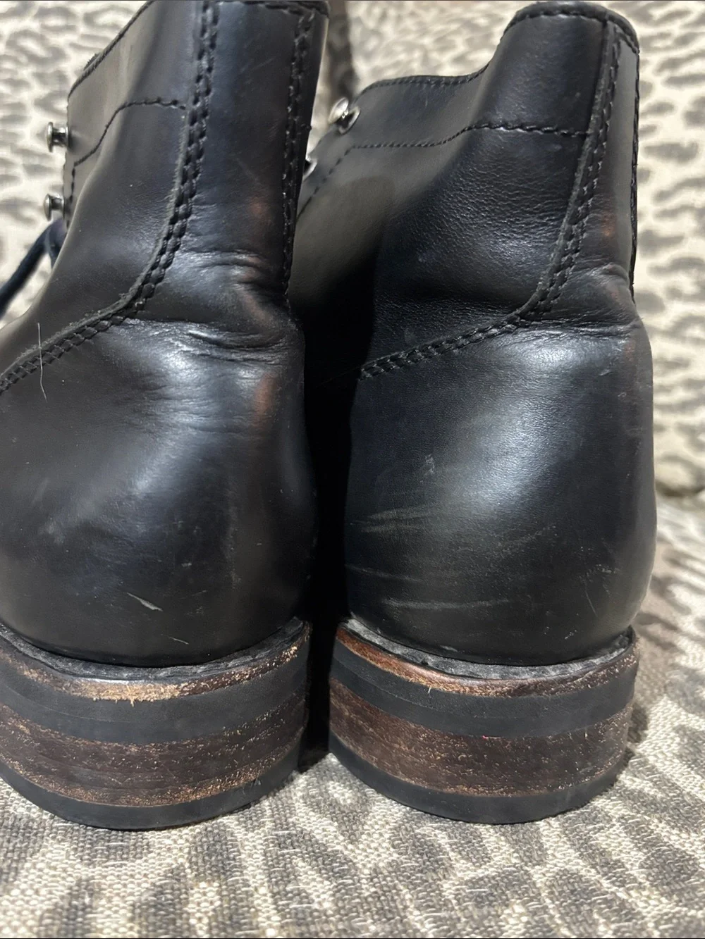 Thursday everyday black leather men’s small batch handcrafted lace up boots 9.5